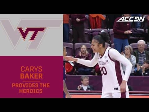 VT's Carys Baker Caps 9-0 Run With The Go-Ahead Hoop