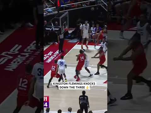 Kingston Flemmings knocks down the triple for his first NBA summer league basket 👌