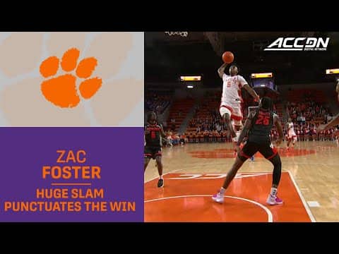 Clemson Freshman Zac Foster Puts The Punctuation Mark On Mercer
