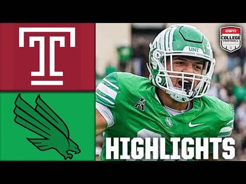 Temple Owls vs. North Texas Mean Green | Full Game Highlights | ESPN College Football