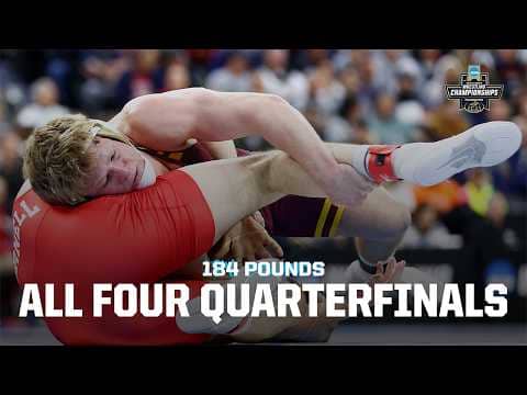 All four 184 lb matches - 2025 NCAA wrestling quarterfinals