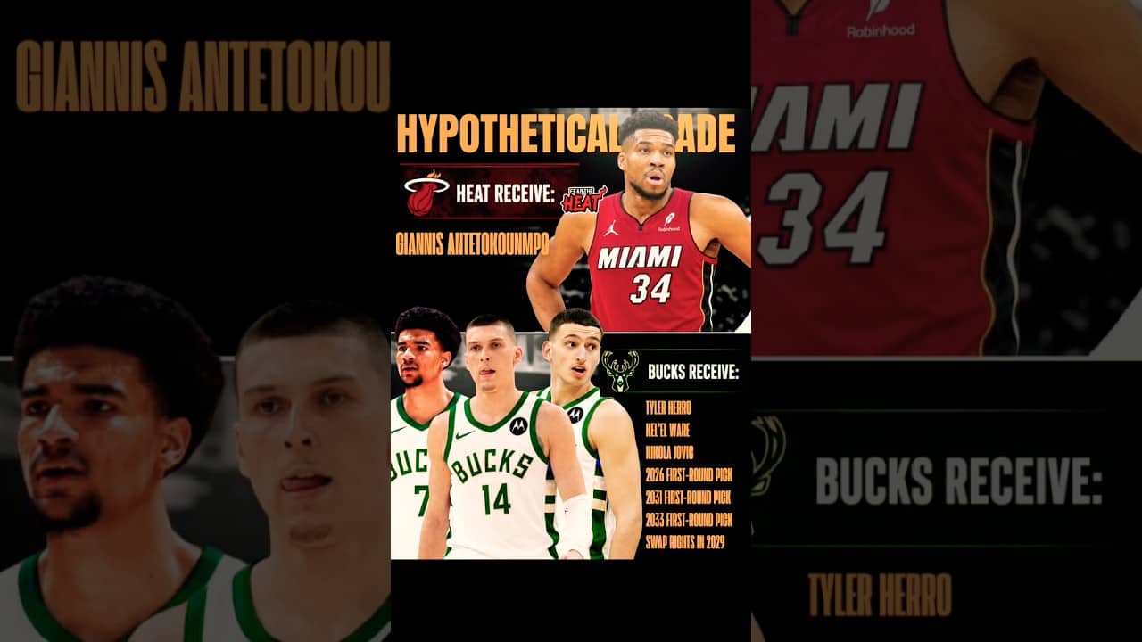 The PERFECT giannis Antetokounmpo trade to Miami Heat scenario! #nba #fyp #shorts #giannis