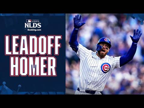 BUSCH BASH! 💥 Michael Busch hits a leadoff home run for the Cubs to tie the game! 🐻