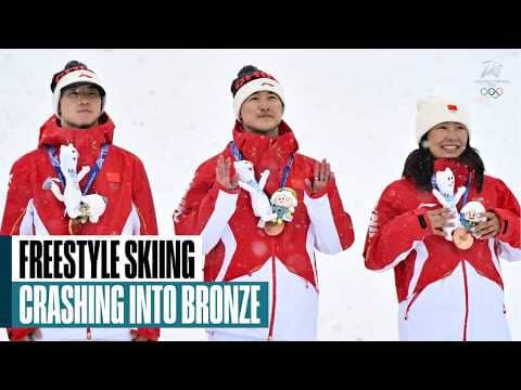 China overcomes crashes to snag bronze in mixed team aerials