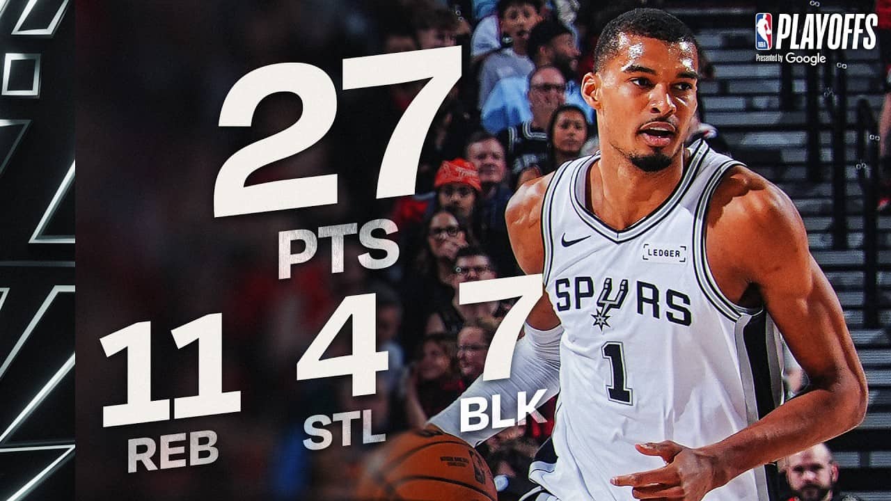 Victor Wembanyama STUFFED THE STAT SHEET vs Trail Blazers | April 26, 2026