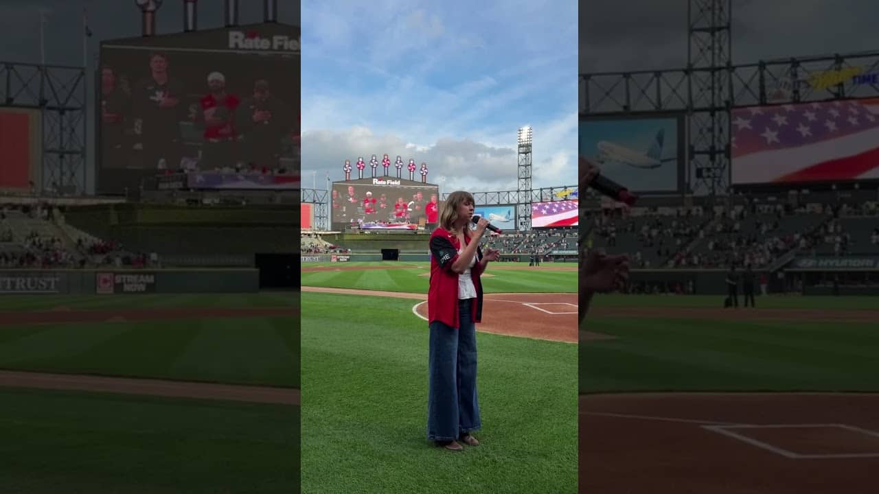 Mic drop for @TaylorBickettOfficial's National Anthem performance 🎤 #singing #nationalanthem