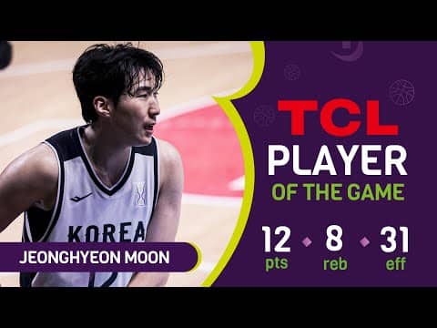 Jeonghyeon Moon (12 PTS) | TCL Player Of The Game | KOR 🇰🇷 vs GUM 🇬🇺 | FIBA Asia Cup 2825