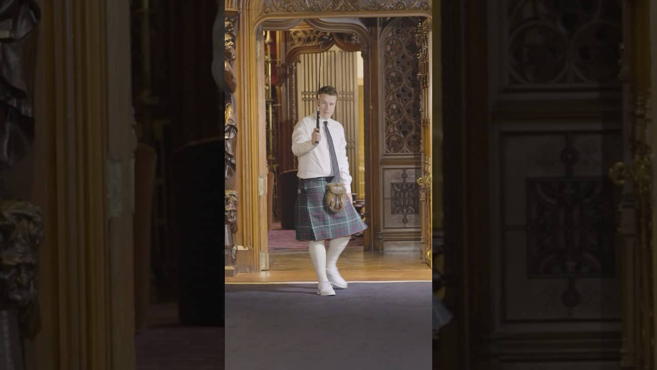 We challenged Robert MacIntyre to drain a putt down the hallway of a castle 👀