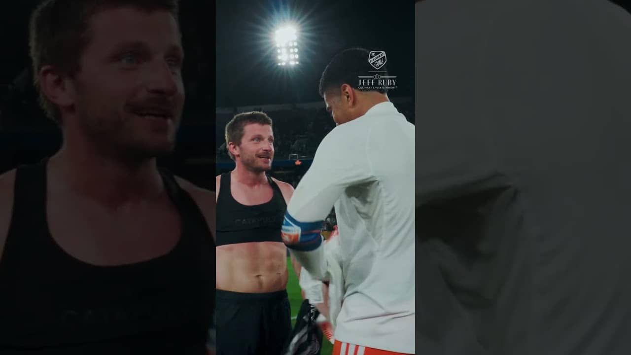 Post match jersey swap after San Diego