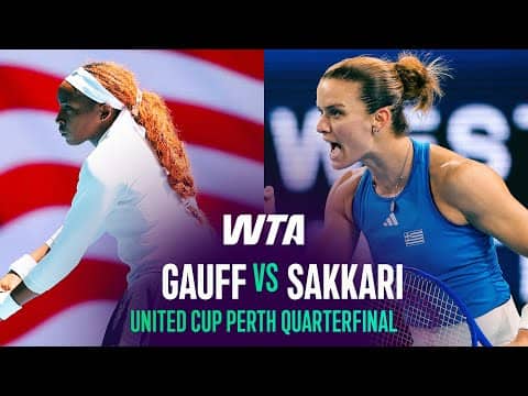 Coco Gauff vs. Maria Sakkari | 2026 United Cup Quarterfinals | WTA Match Highlights