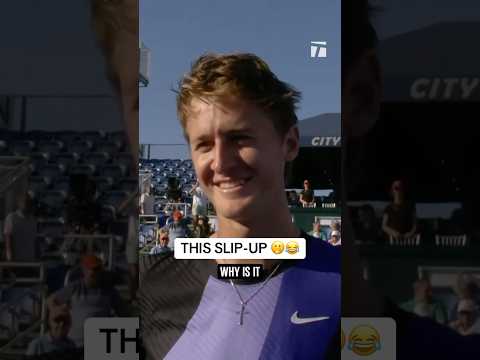Not this slip-up 🫢😂 #sebastiankorda #tennis