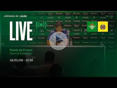 🚨 DIRECTO | Rueda de prensa de Manuel Pellegrini previa al #RealBetisVillarreal ⚽💚