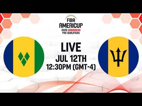 LIVE - VIN v BAR| FIBA AmeriCup 2029 Caribbean Pre-Qualifiers 2029 | Group Phase