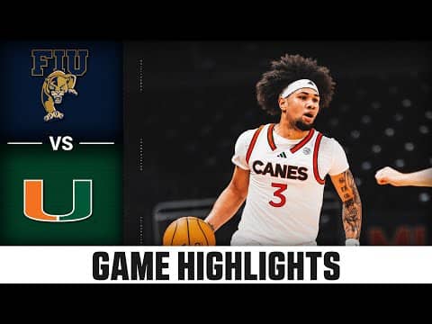 FIU vs. Miami Game Highlights | 2025-26 ACC Men's Basketball