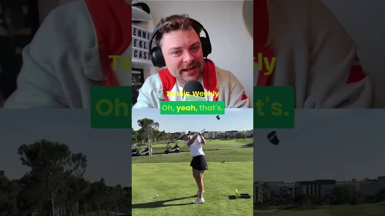 Iga Swiatek is following in Rafael Nadal's footsteps on the golf course! #swiatek #igaswiatek #nadal