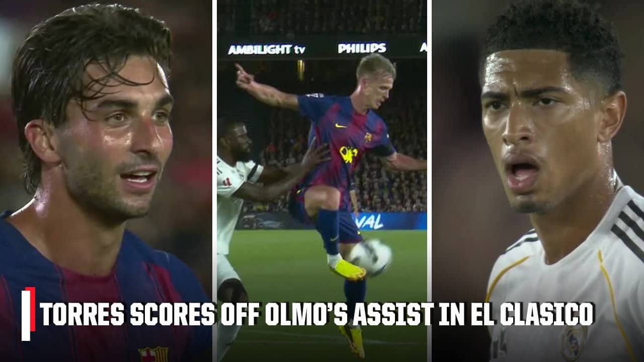 Dani Olmo with an unreal lay off to Ferran Torres to put Barcelona up 2-0 in El Clasico 🔥 | ESPN FC