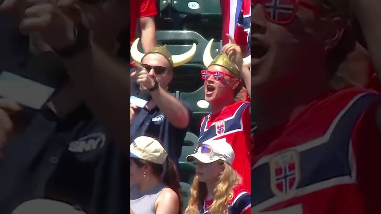 Norway fans brought their chants to the Citi Field bleachers! 🗣️ #FIFAWorldCup #Football #Norway