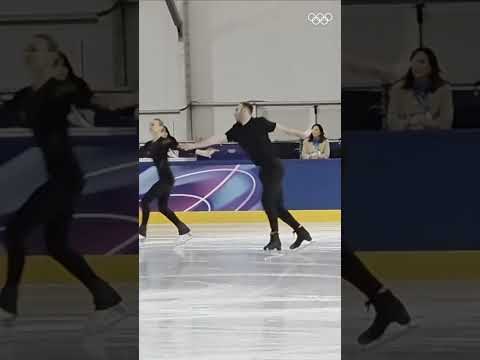 Sliding into the free skate ⛸️🇬🇪 #MilanFigureSkating