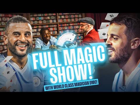 FULL MAGIC ROUTINE!  🎩  | Man City react to incredible illusions from DMC!