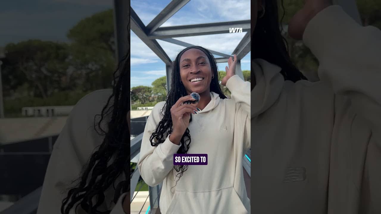 Our first finalist has a message for you! 📣 #WTA #CocoGauff #IBI26 #Tennis