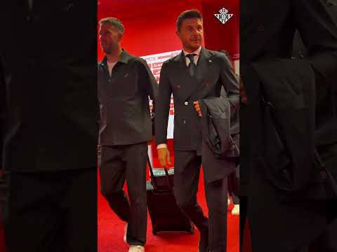 La llegada de los nuestros al escenario del #AthleticRealBetis 🙌🏟️