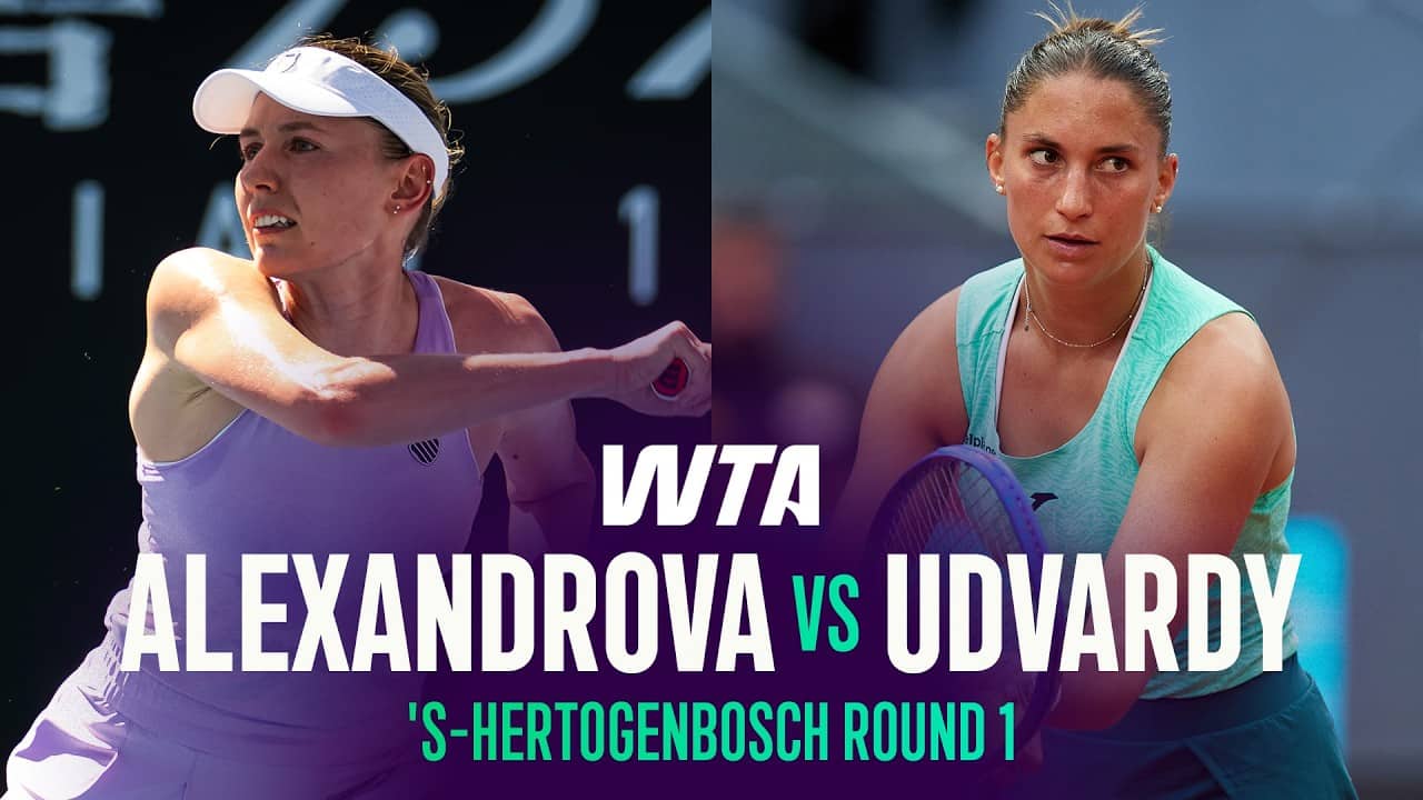 Ekaterina Alexandrova vs. Panna Udvardy | 2026 's-Hertogenbosch Round 1 | WTA Match Highlights