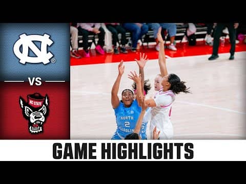 North Carolina vs. NC State Highlights | 2025-26 ACC Women's Basketball