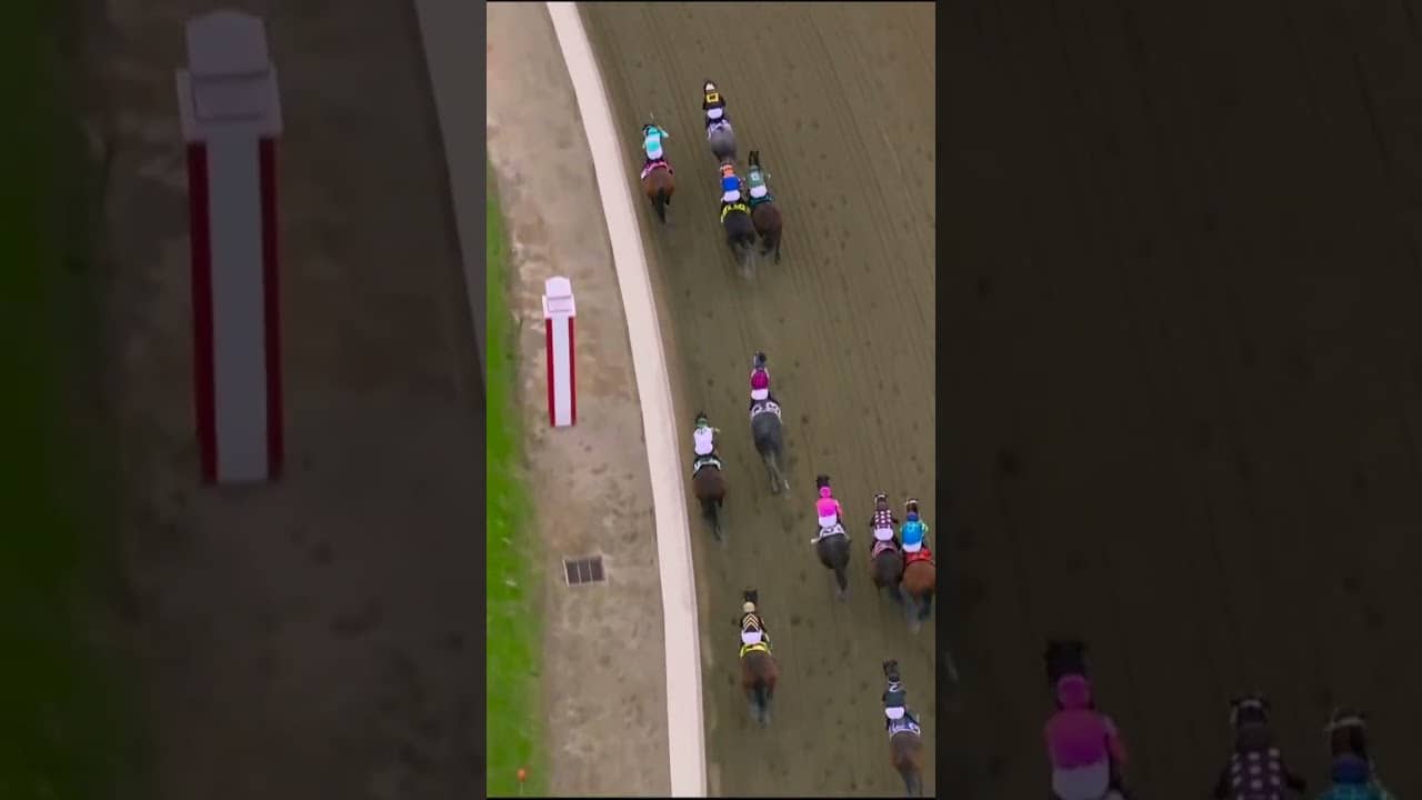 Overhead view of the 151st Preakness Stakes 🏇👑