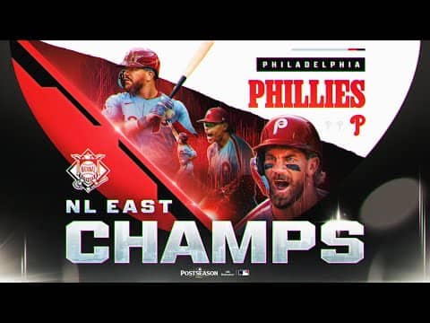 NL EAST CHAMPS! Phillies clinch the NL East with a wild win over the Dodgers in extra innings! 🔔