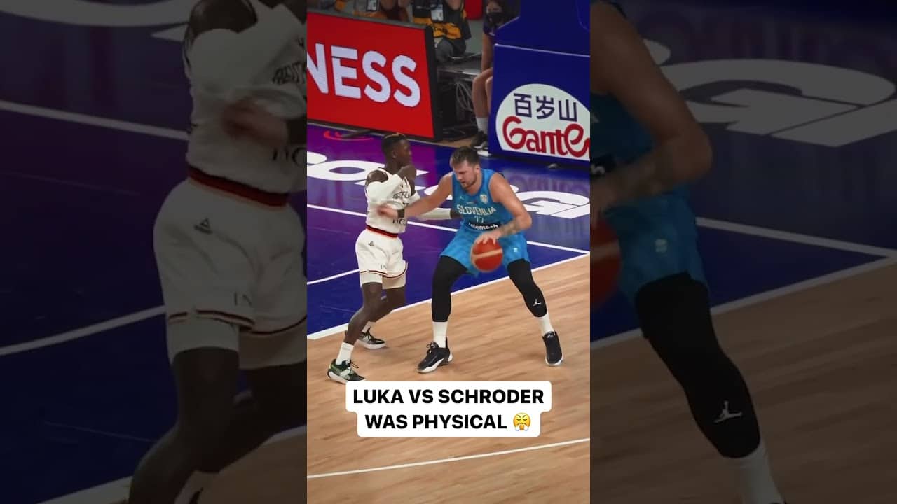 Peep Luka & Schroder's faces 👀😤 #Eurobasket