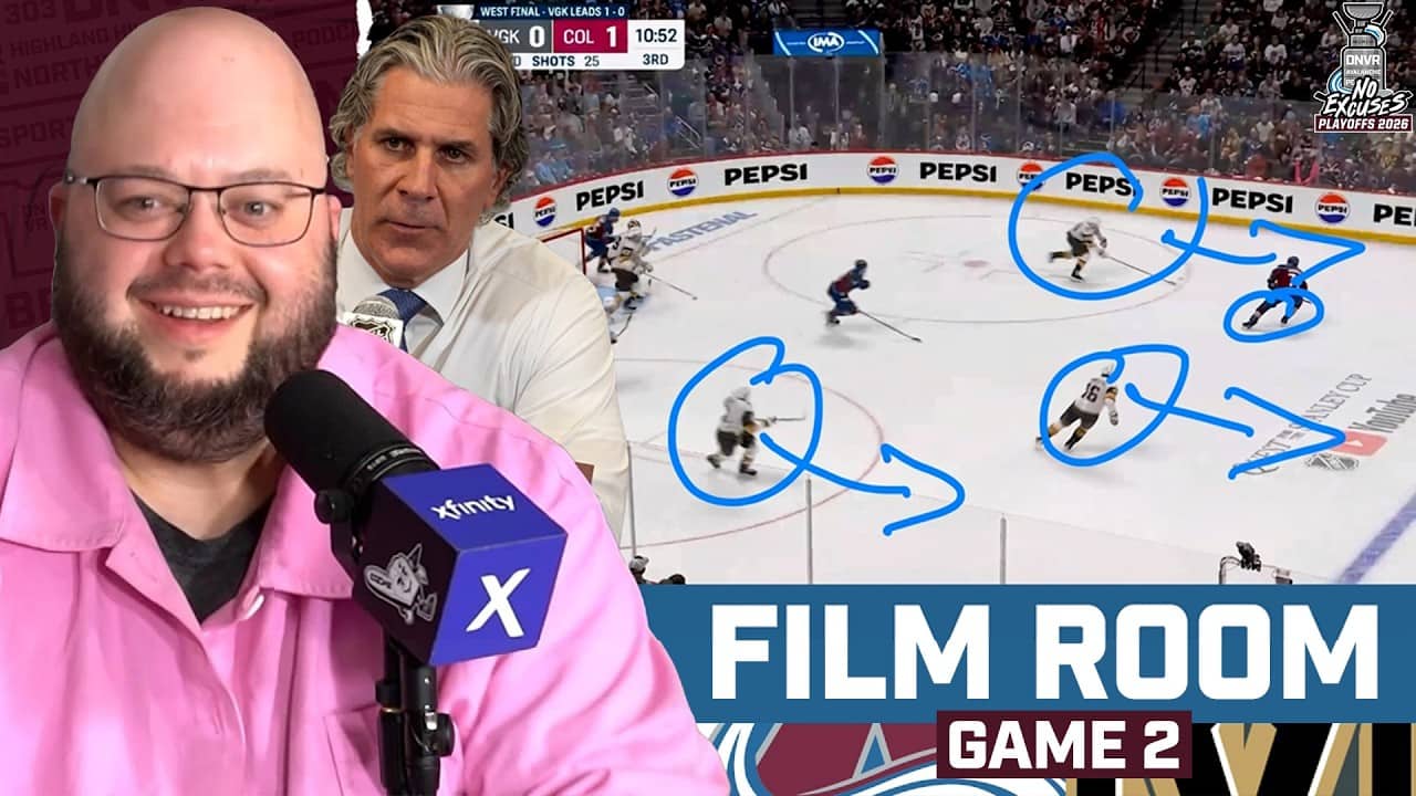 Mistakes That Led to Colorado BLOWING Their First 3rd Period Lead in Game 2 vs Vegas | Film Room