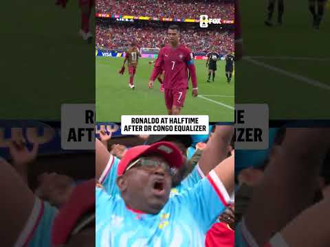 Ronaldo and Portugal are tied with DR Congo 1-1 at the half