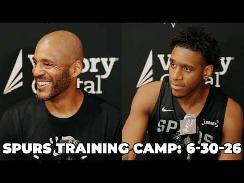Full Spurs Training Camp Media Availability: Spurs Coach Corliss Williamson and Tarris Reed Jr.