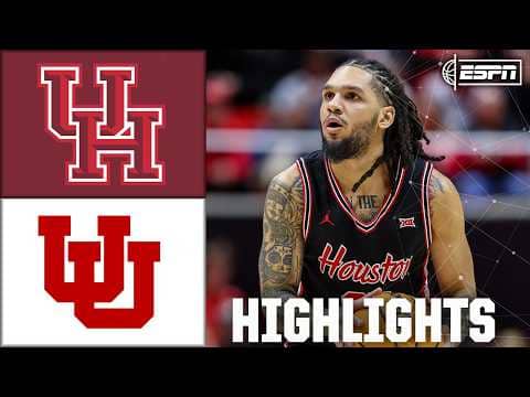 RECORD NIGHT 🤩 Houston Cougars vs. Utah Utes | Full Game Highlights | ESPN College Basketball