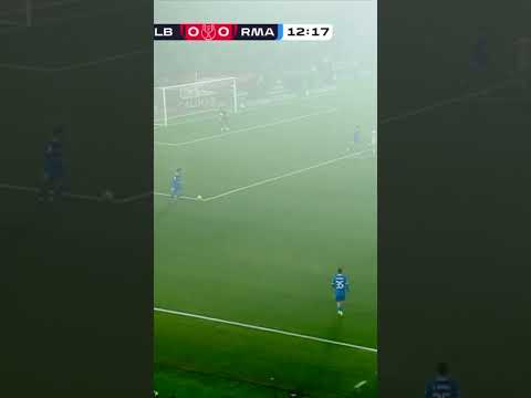 Foggy scenes out of Estadio Carlos Belmonte in the Real Madrid vs. Albacete match ☁️