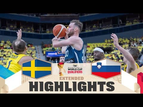 Sweden 🇸🇪 v Slovenia 🇸🇮 | Extended Highlights | FIBA Basketball World Cup 2027 European Qualifiers