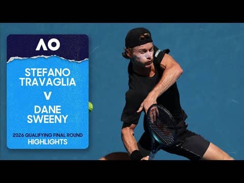 Stefano Travaglia v Dane Sweeny Highlights | Australian Open 2026 Qualifying Final Round