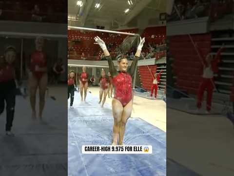 Elle earns a HUGE 9.975 on bars! #ncstate #ncstatewolfpack #ncaagymnastics #gymnast #sports