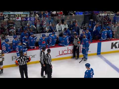 Head Coach Jared Bednar Hit By Puck #request