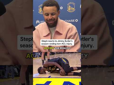 Stephen Curry speaks on Jimmy Butler’s torn ACL injury. (🎥 anthonyslater/X)