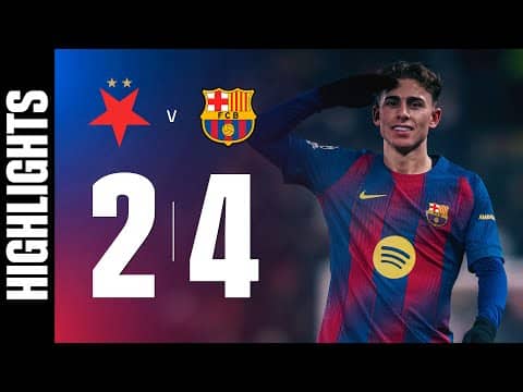 HIGHLIGHTS | SLAVIA PRAGUE 2 vs 4 FC BARCELONA | UEFA CHAMPIONS LEAGUE 🔵🔴