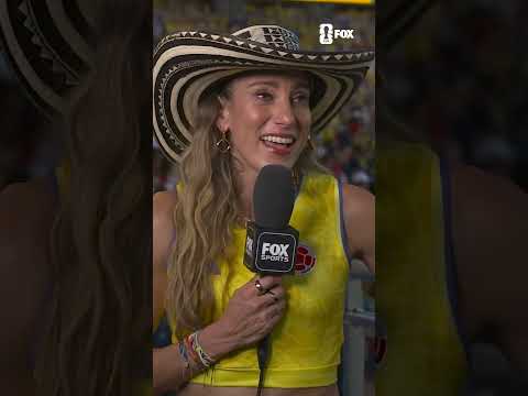 An emotional moment as Melissa Ortiz hears the Colombian national anthem in Miami