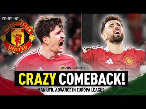 Harry Maguire's LATE goal seals Manchester United's WILD Europa League comeback vs. Lyon | Scoreline