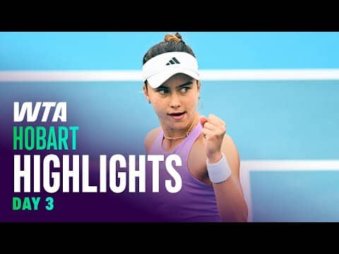 Day 3 in Hobart featuring Jovic, Raducanu, Linette, and more | WTA Match Highlights