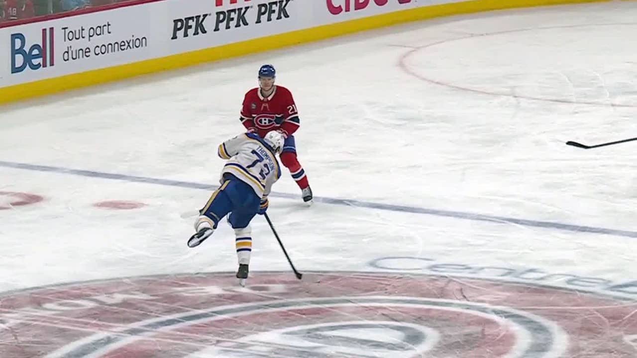 Sabres score UNLIKELY goal from CENTER ICE!