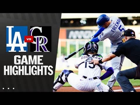 Dodgers vs. Rockies Game Highlights (8/19/25) | MLB Highlights