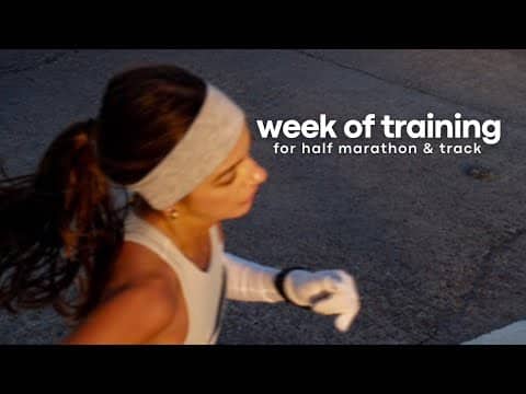 A FULL WEEK OF TRAINING running 80 miles per week | houston half marathon + indoor track prep