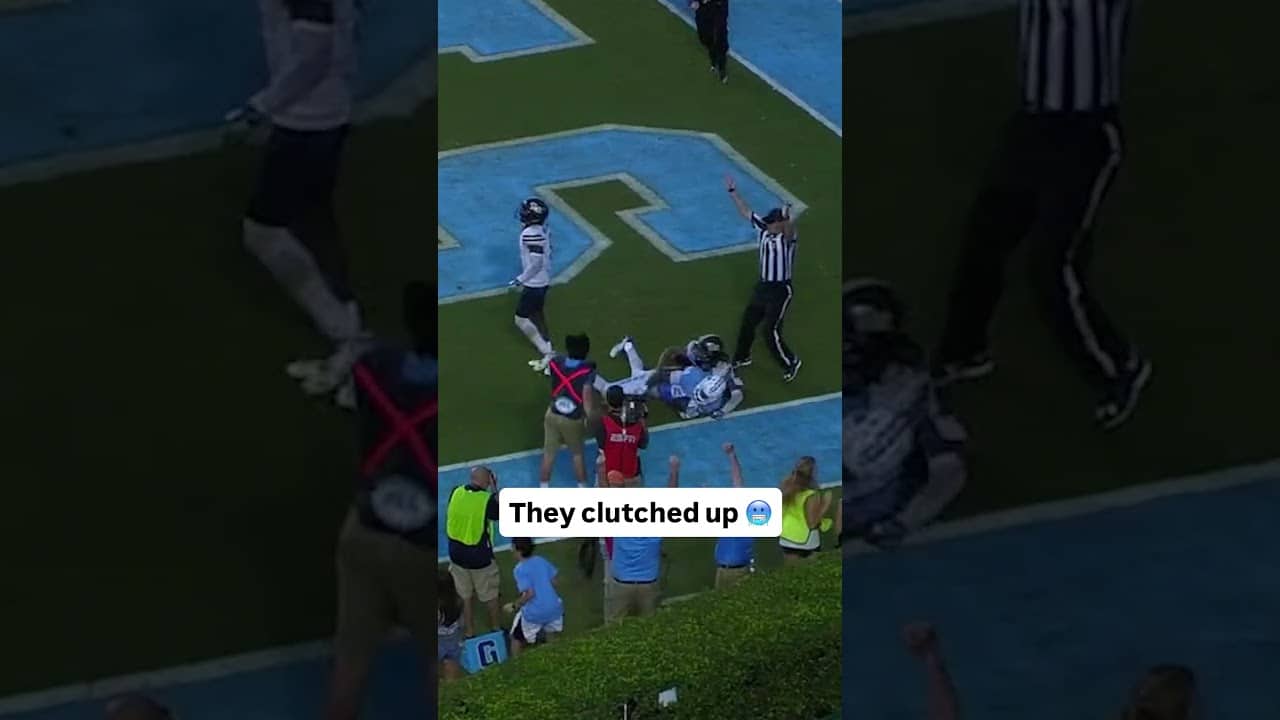 They did this with 10 seconds left 😳 #unc #accfootball #collegefootball