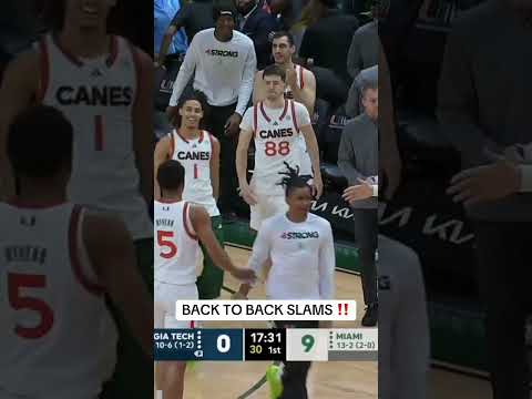 Shelton Henderson is one electric freshman ⚡️ #miamihurricanes #gocanes #collegebasketball