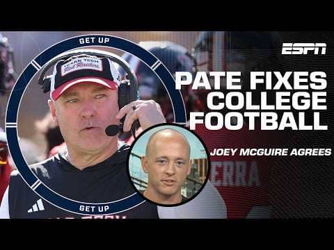 Texas Tech HC Joey McGuire agrees with Josh Pate on college football needing changes 🧠 | Get Up